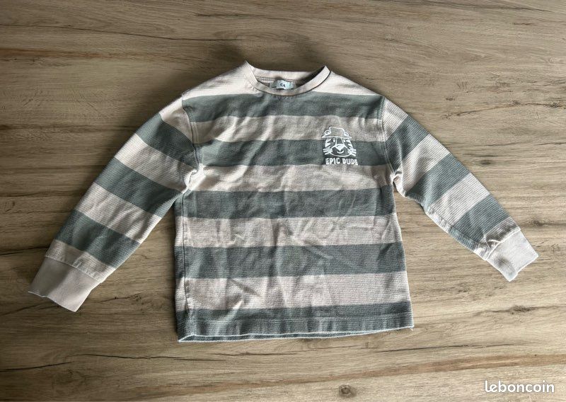Pull Garçon 8-9 Ans Crew Clothing – Gris, Confortable, D'occasion En Très Bon état