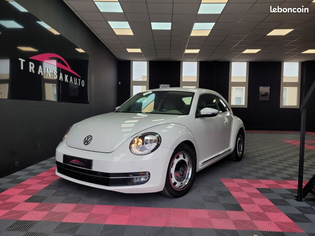 WADER Allemagne – Coccinelle VW Beetle Avec Remorque Deutsche Bundespost – Jouet Ancien