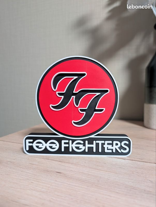 Figurine logo deco Foo fighters 16x14cm Fanart (image 1)