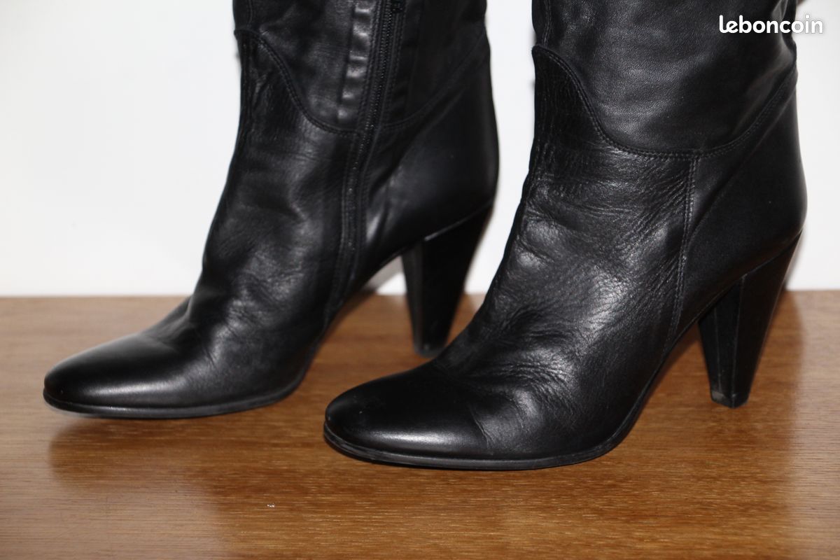 Taille 39 superbes bottes en cuir noir JB Martin (image 4)