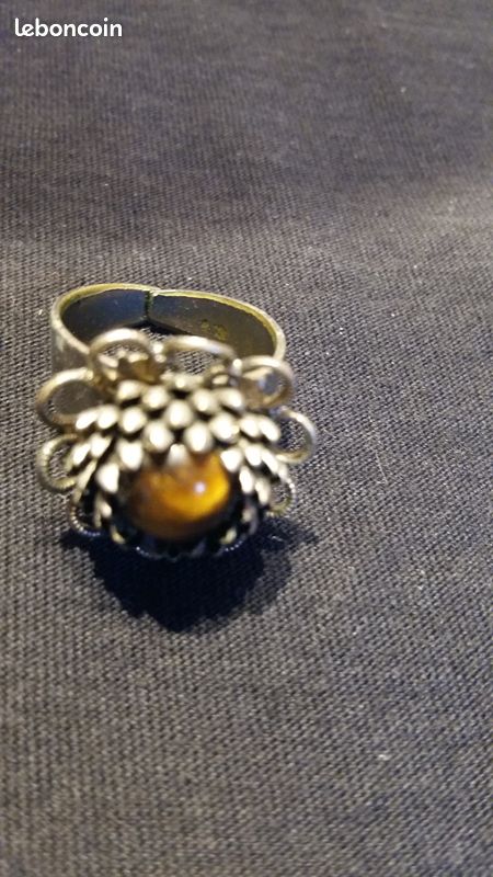 Bague oeil du trigre (règlable) (image 2)