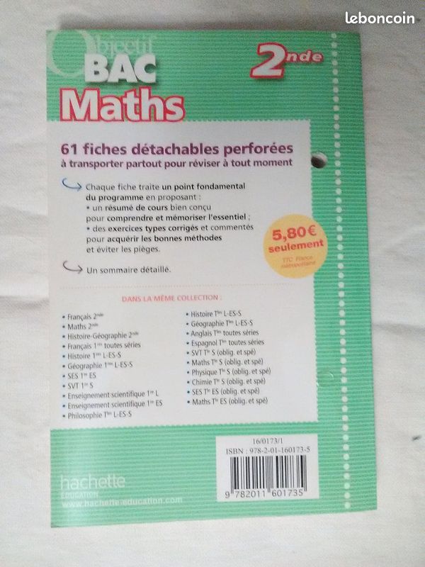 Objectif BAC Maths 2nde - Fiches Détachables – Dominique Dejean (image 5)