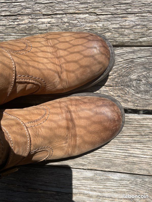 Bottes cuir marron André 37 (image 3)