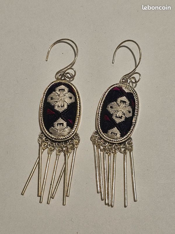 Boucles d'oreilles tibétaine (image 3)