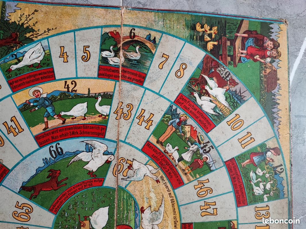 Jeu De L'Oie Ancien Vers 1950 - Thème Voyage Au Pays Des Fées - CABEZI Allemagne - Occasion