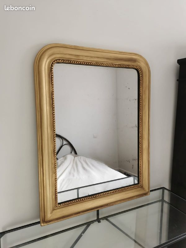 Miroir Louis Philippe 101 x 79 cm ancien (image 1)