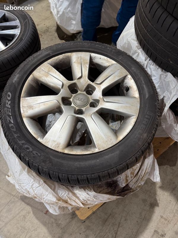 4 jantes alu Audi A6 Allroad 17" origine 5x112 - à restaurer (image 1)