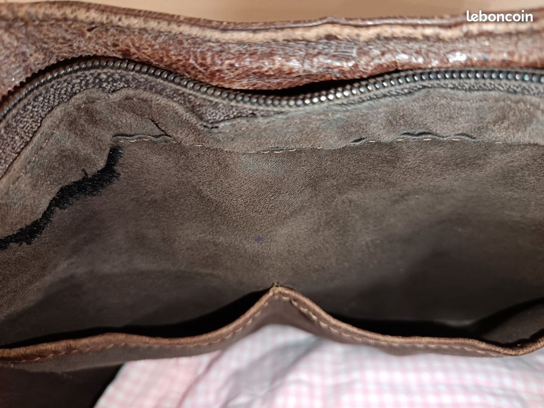 Sac Fourre-tout En Cuir Kooba Sienna - Marron Foncé - Occasion - Dimensions 13x6x9 Pouces