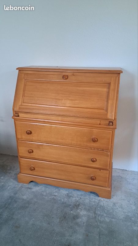 Secrétaire bureau en pin (image 1)