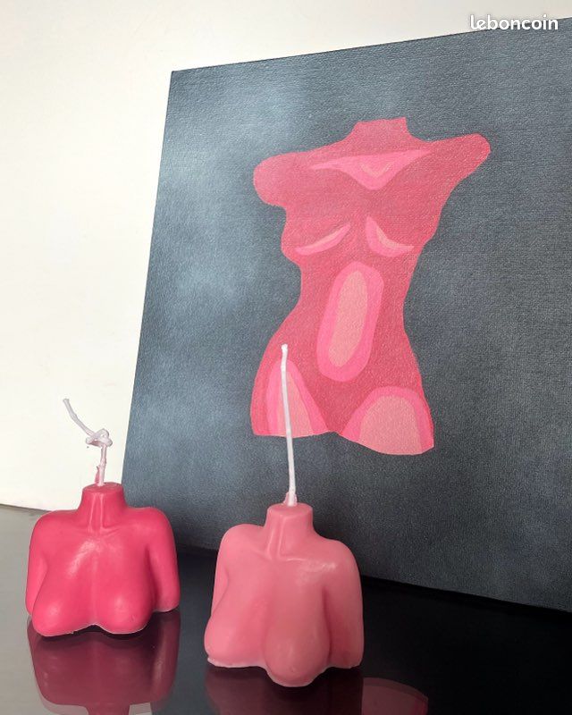 Bougie buste rose (image 2)