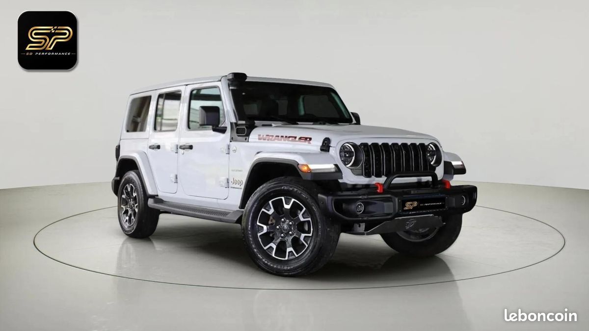 Jeep Wrangler Unlimited Sahara 2.0 Turbo 272 ch * 4x4 * Full Cuir * ACC * CarPlay * Écran 12.3 * LED (image 1)