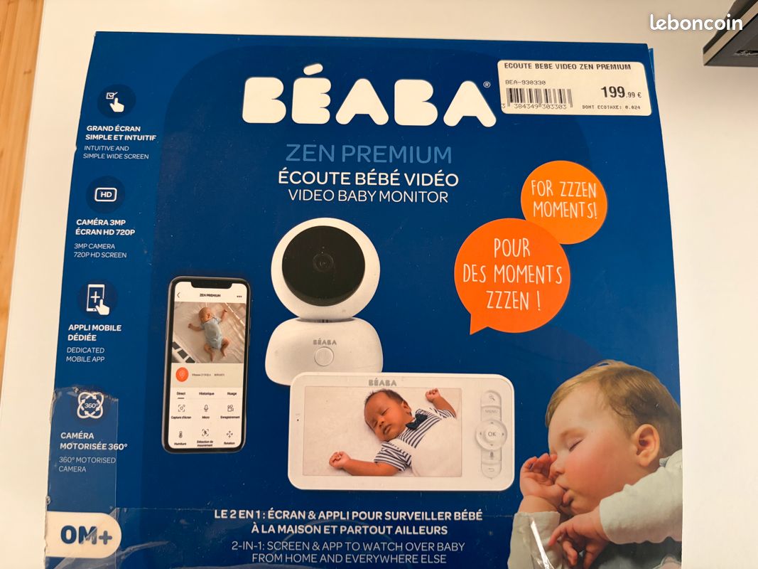 Babyphone vidéo BÉABA Zen Premium, excellent état (image 3)