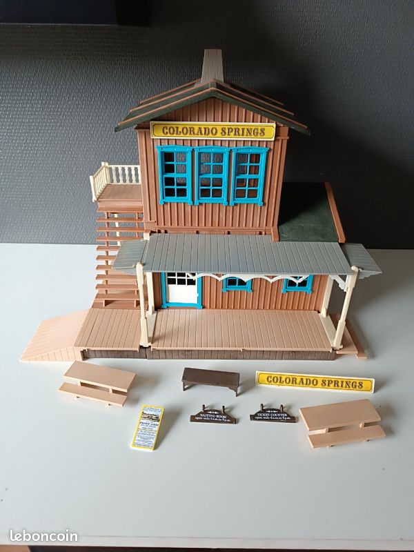 Pièce Playmobil Collectionneur : Porte & Encadrement De La Gare Colorado Springs - Vintage - Occasion Très Bon état