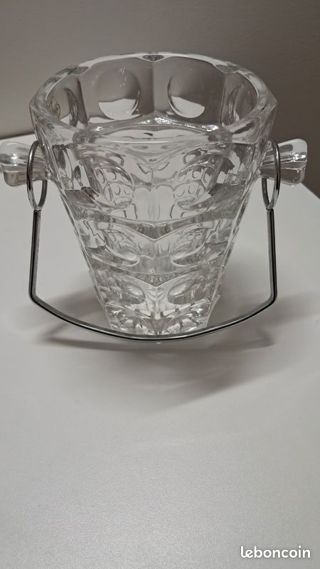Seau en verre à glaçons avec hanse (image 1)