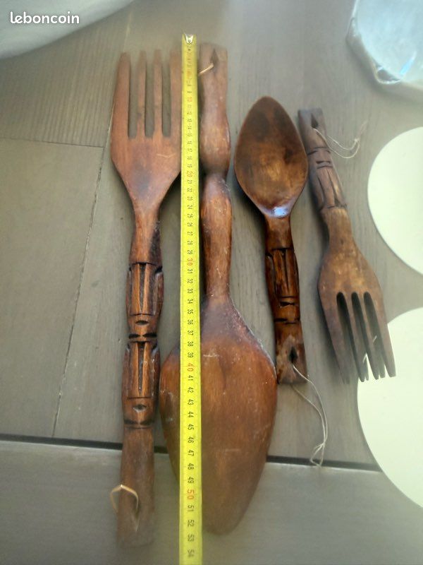 Cuillère en bois de bambou naturel, ustensile de c... – Grandado