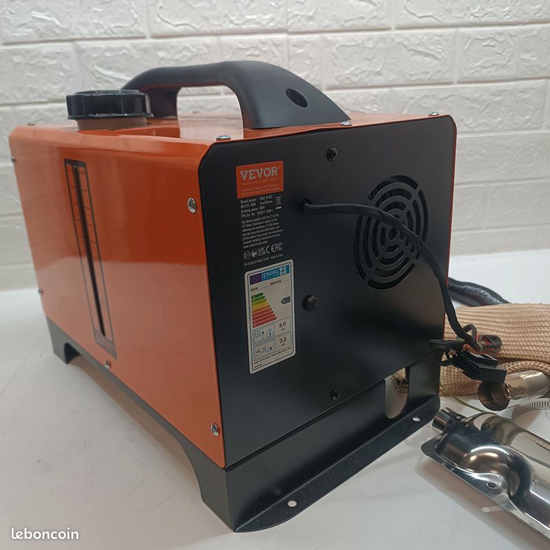 Chauffage Diesel Portable VEVOR 8 KW 12V - Pour Voiture, Camping-car, Bateau, Intérieur, Réservoir 5L, Télécommande, Réglable 8-36°C