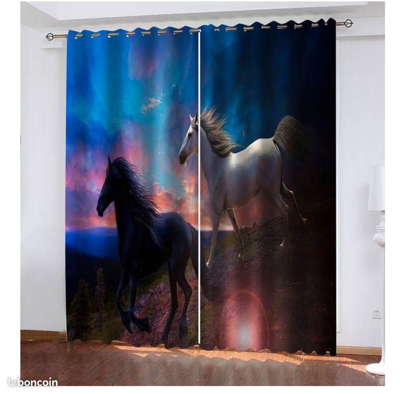 Rideaux De Fenêtre De Cheval Pour Garçons, Adolescents, Motif Animaux