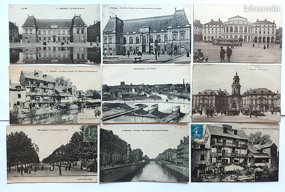 9 cartes anciennes de Rennes (image 1)