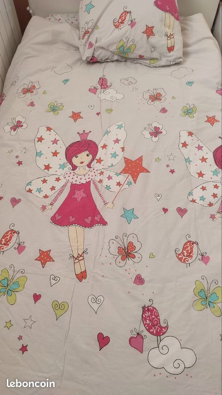 Parure de lit - Housse de couette + Drap housse + Taie d'oreiller - Fée - Féérie (image 1)