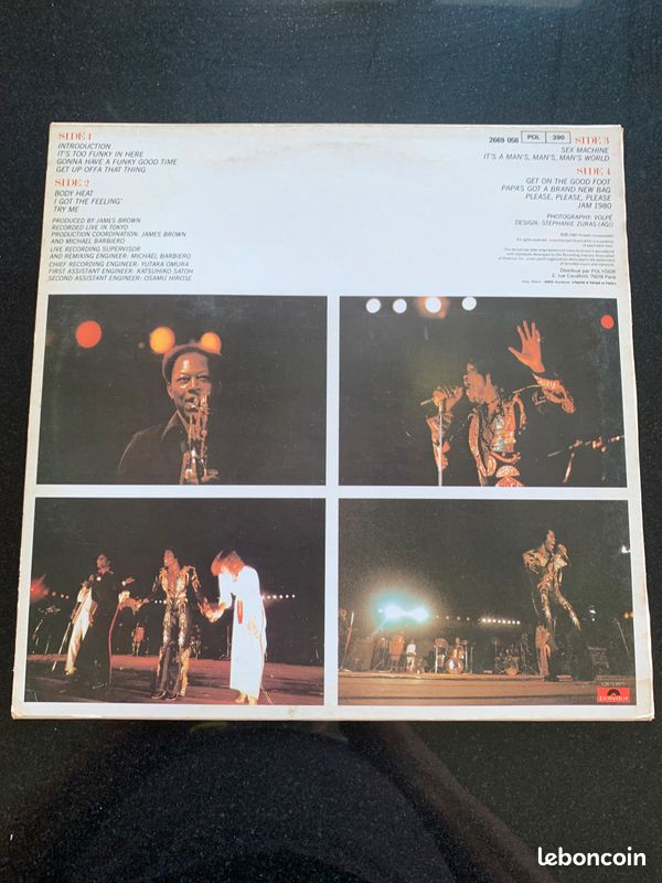 Disque vinyle soul funk James Brown live 1980 (image 2)