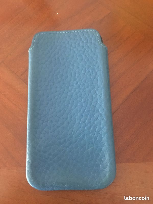 Sena Pochette Ultra fine cuir bleue ciel (image 2)
