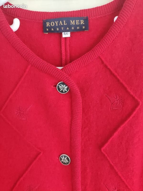 Veste ROYAL MER BRETAGNE, Rouge, T46 Vêtements