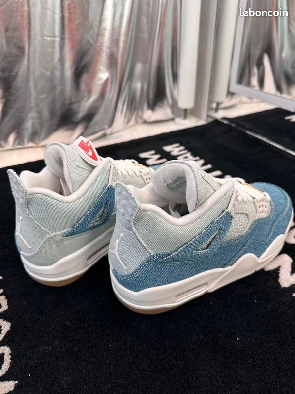 Nike air Jordan '4 x TEX Worn Bleu denim 41 Chaussures