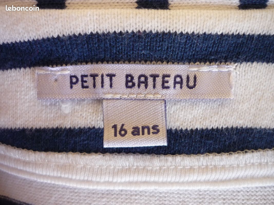 Caban jersey marin 16 ans, TBE - Petit Bateau (image 11)