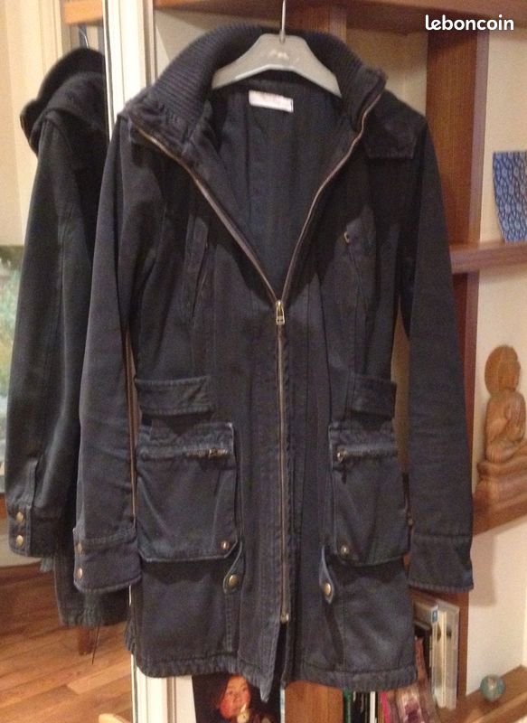 Parka noire "death or glory" - taille M (image 1)