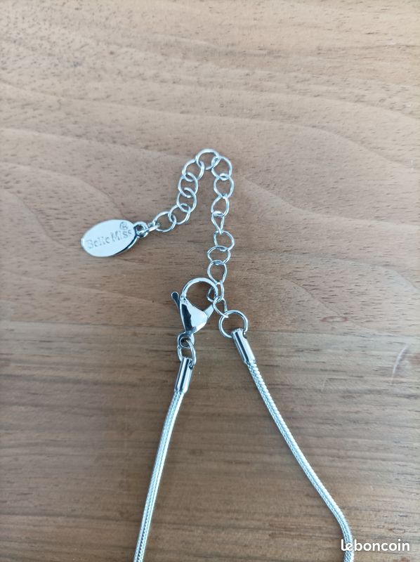 Collier fantaisie metal argente (image 8)