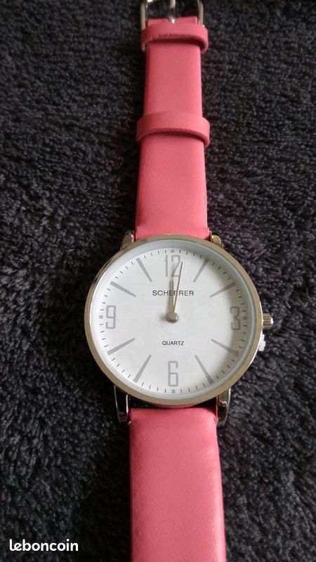 Bracelet De Montre Cuir ZRC 18mm – Rose – Neuf Avec étiquettes