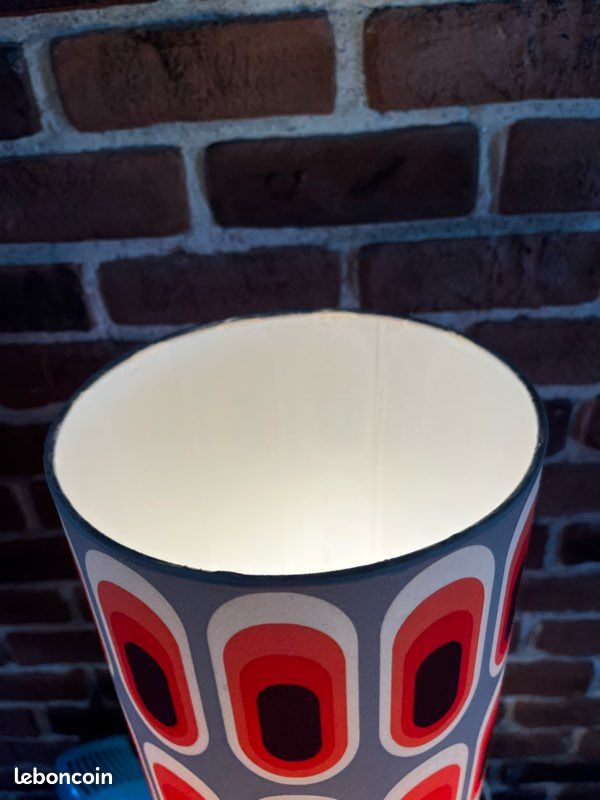 Belle lampe orange vintage seventies rétro (image 3)