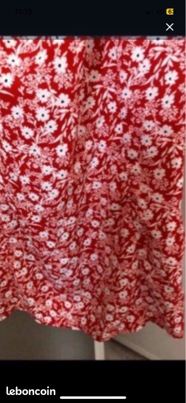 Blouse imprimée fleurs rouge femme T :42 ETAM (image 17)