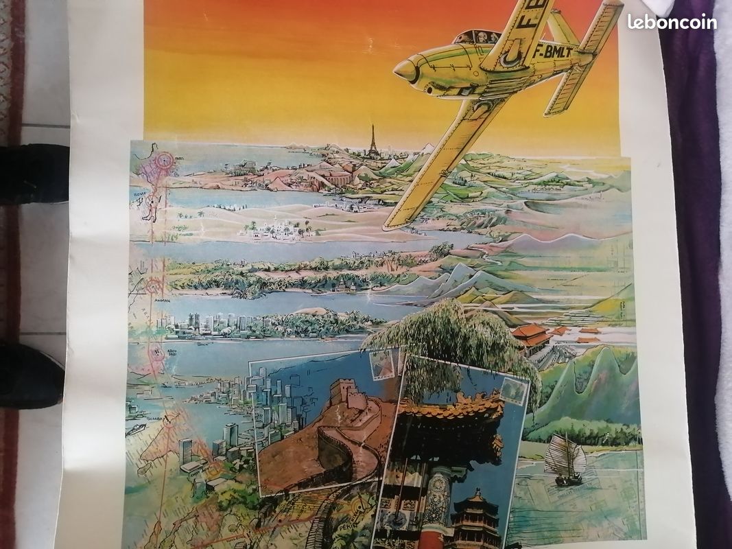 Lithographie grand modele paris/pekin daniel Authouart d'occasion (image 3)