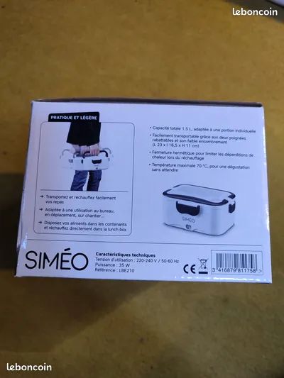 Siméo LBE210 Lunchbox électrique (image 3)