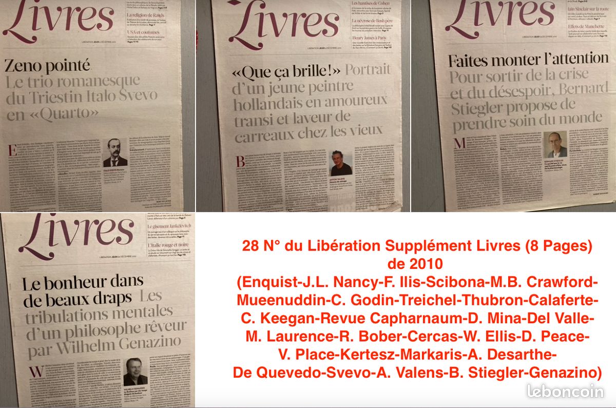 28 N° du Libération Supplément Livres (8 Pages) de 2010 (Enquist-J.L. Nancy-F. Ilis-Scibona-M.B. Crawford-Mueenuddin-C. Godin-Treichel-Thubron-Calaferte-C. Keegan-Revue Capharnaum-D. Mina-Del Valle .. (image 1)