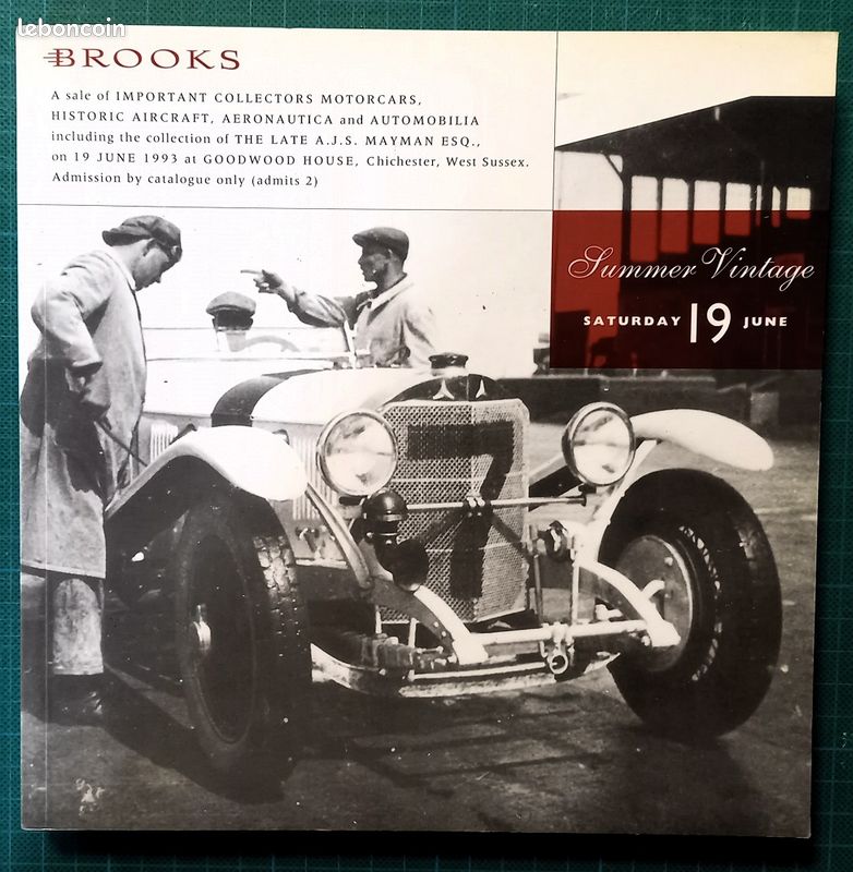 Catalogue enchères Automobiles Brooks Goodwood juin 1993 (image 1)