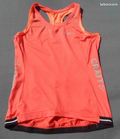 Maillot Cyclisme Femme CRAFT L1 Ventilation - Rouge - Taille M - État Proche Du Neuf