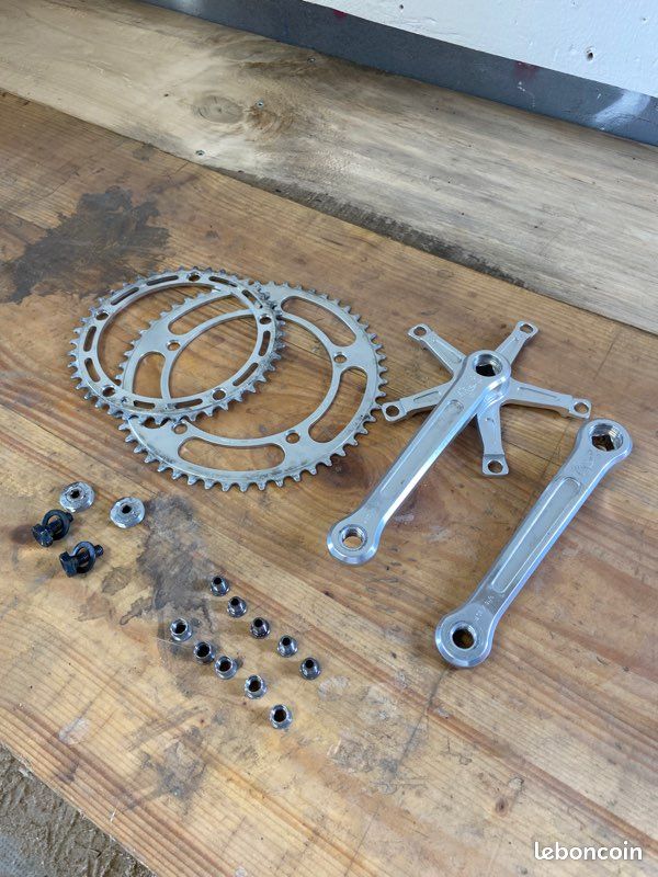 Pédalier Campagnolo Gran Sport Vintage – 52/42 Dents, 9/16 X 20F, Pour Vélo Course !