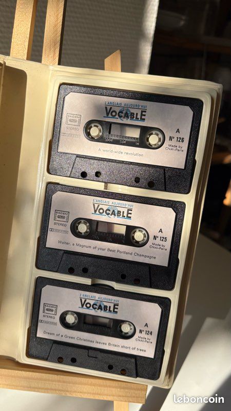 Lot 6 Cassettes Vocable L’Anglais Aujourd’hui N°124 à 129 – Cours d’anglais Vintage – Complet (image 4)