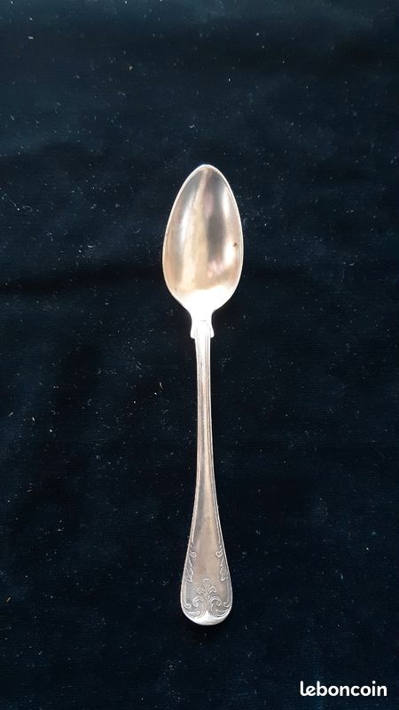 12 cuillères à café métal argenté orfèvre Christofle modèle Aria Vintage 2000 French silver-plated coffee spoons 13,6cm - France
