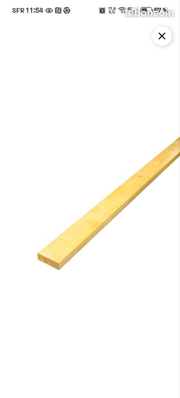Tasseau bois brut 2400 mm long (image 1)