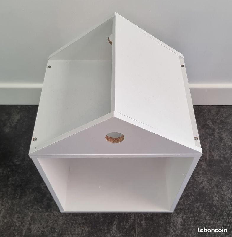 Cube rangement blanc forme maisonnette (image 3)