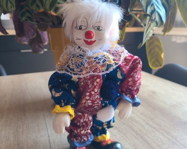 Clown automate musicale en porcelaine ️ des années 60