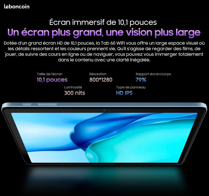 TABLETTE FACILOTAB TAB 60 CLASSIC - WIFI - 128 GO NEUVE SCELLE et SOUS EMBALLAGE I (image 9)
