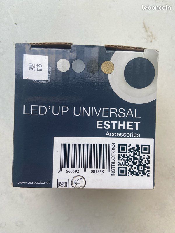 Support de spot encastrable universel LED (type GU10/MR16) – Blanc (image 1)