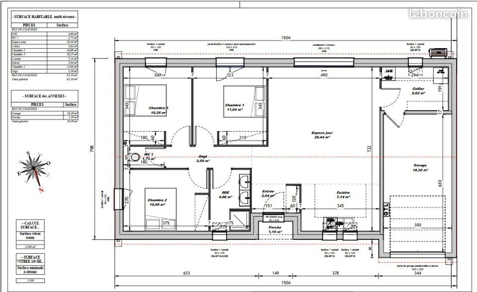 Maison 4 pièces 83 m² - Villebois-Lavalette 16320 (image principale 7)