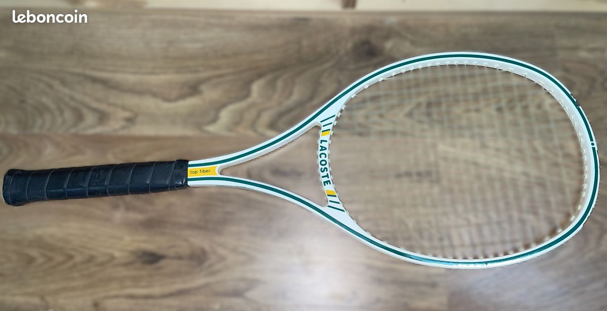 Raquette Laminée Vert Blanc Raquette De Tennis Vintage De Collection