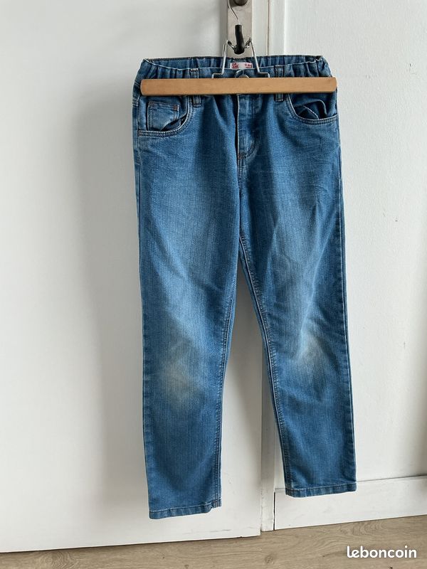 Jeans Fille Du Pareil Au Même Taille 10 Ans Gris - Occasion Très Bon état, Coton/élasthanne, Fermeture Bouton Et Zip