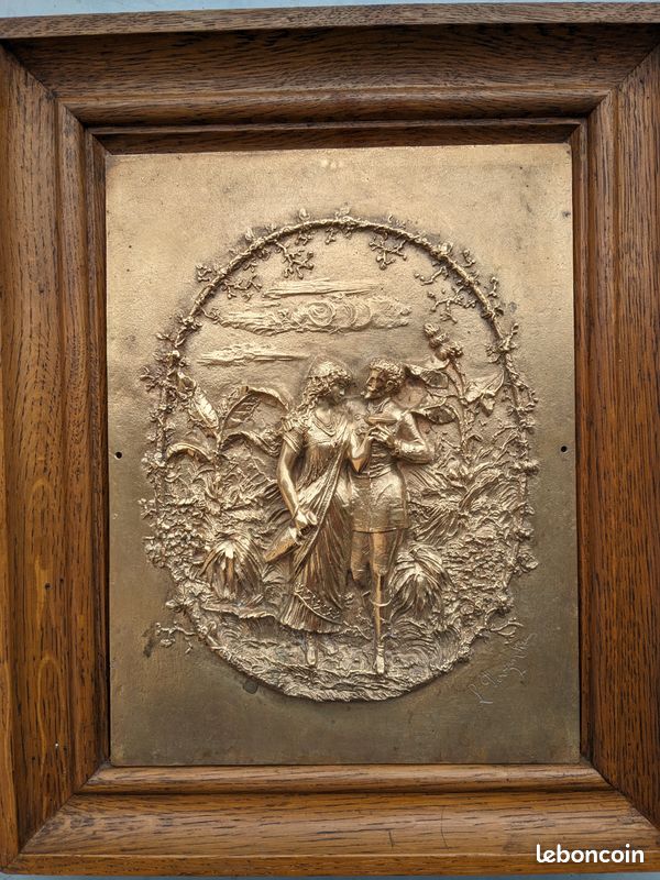 pendentif en métal argenté LA SALETTE fin XIX° début 1900